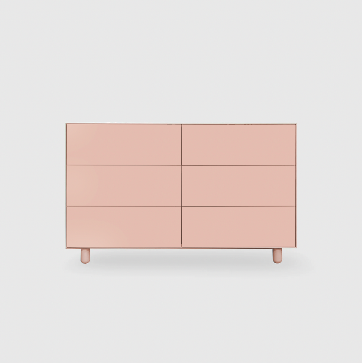 Slim 6 Drawer Lowboy - Colour