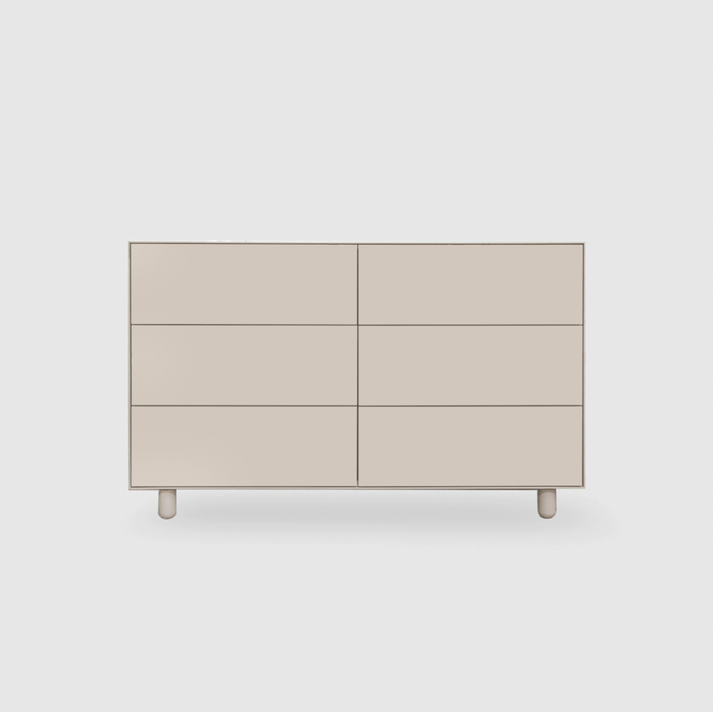Slim 6 Drawer Lowboy - Colour