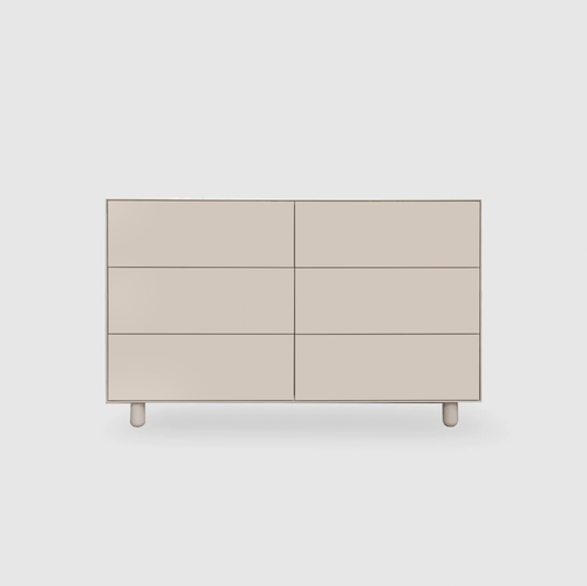 Slim 6 Drawer Lowboy - Colour