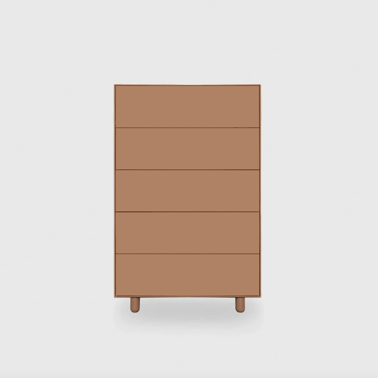 Slim 5 Drawer Tallboy - Colour