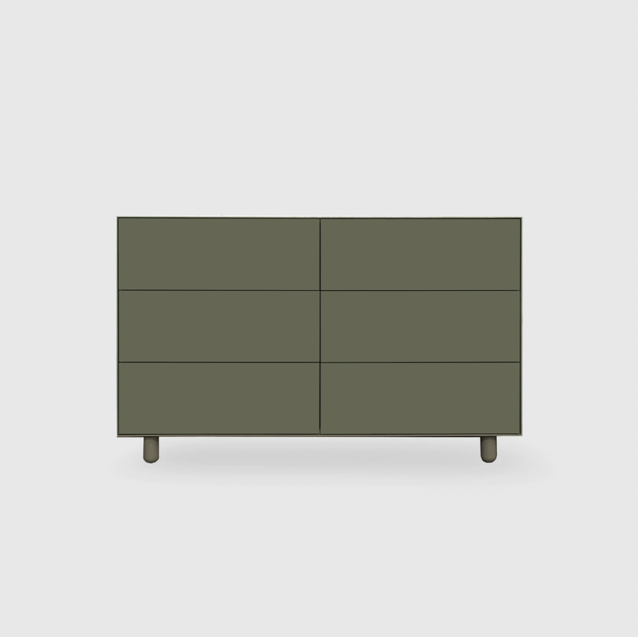 Slim 6 Drawer Lowboy - Colour