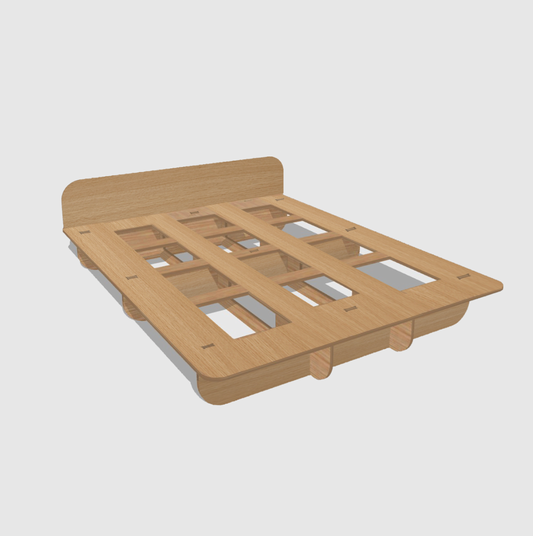 Mood Flat Timber Bed Base - Oak Plywood