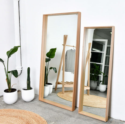 Deep Frame Mirror - 2000mm x 1000mm - Oak Plywood
