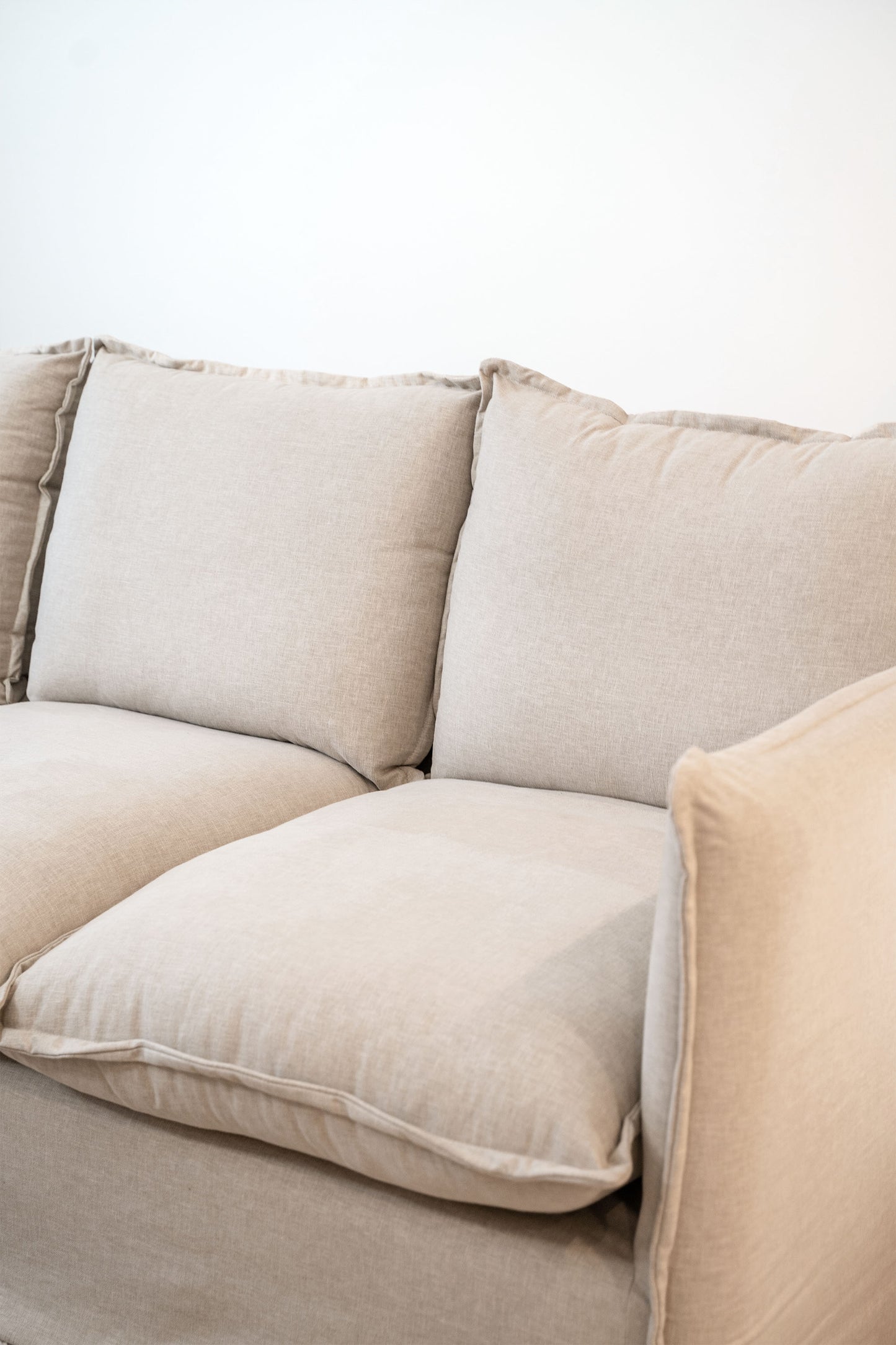 Byron Slip Cover Sofa - 3.5 Seater - Chambray