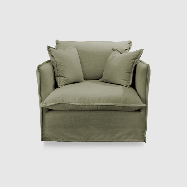 Byron Slip Cover Sofa - 1 Seater - Chambray