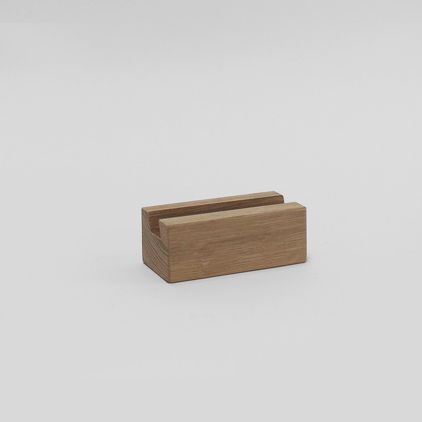 Wooden Business Card Holder - Solid Oak