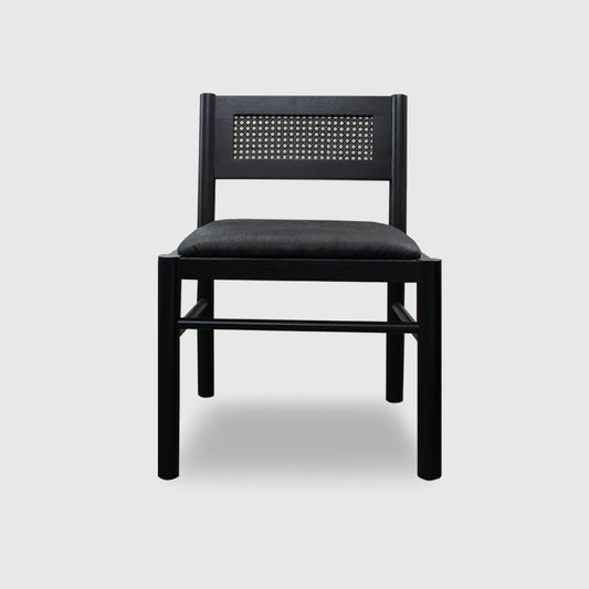 Black Oak Rattan Chair